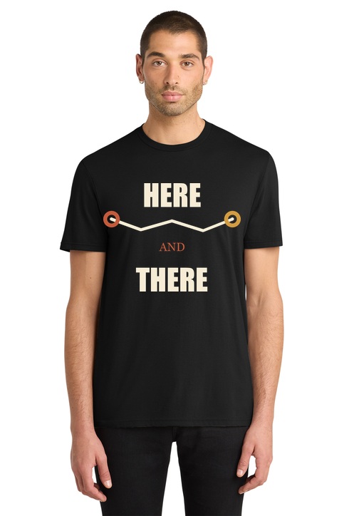 Here and There t-shirt mockup