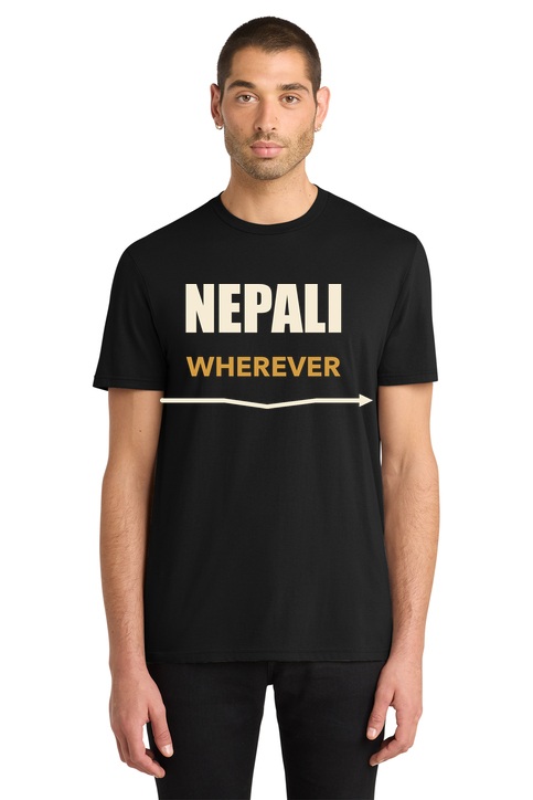 Nepali Wherever t-shirt mockup
