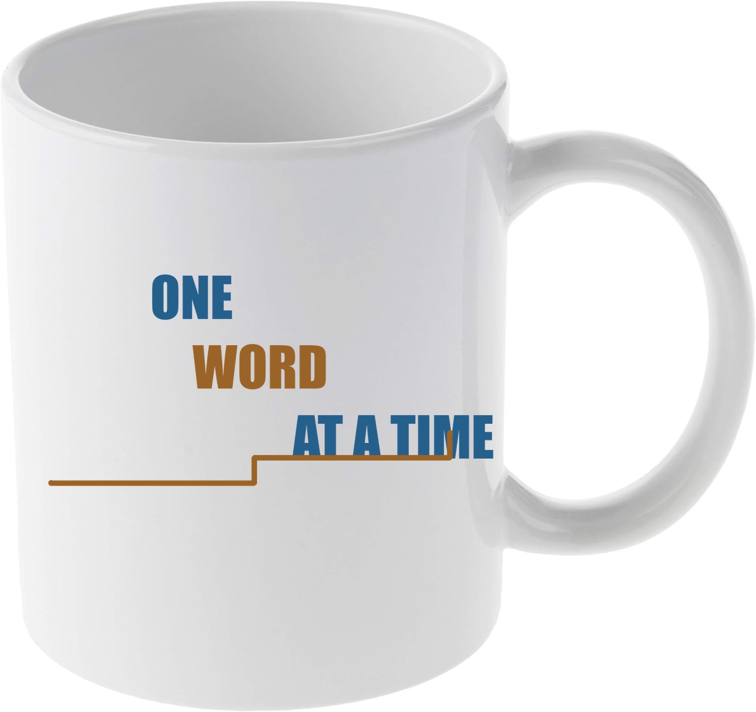One Word at a Time mug mockup