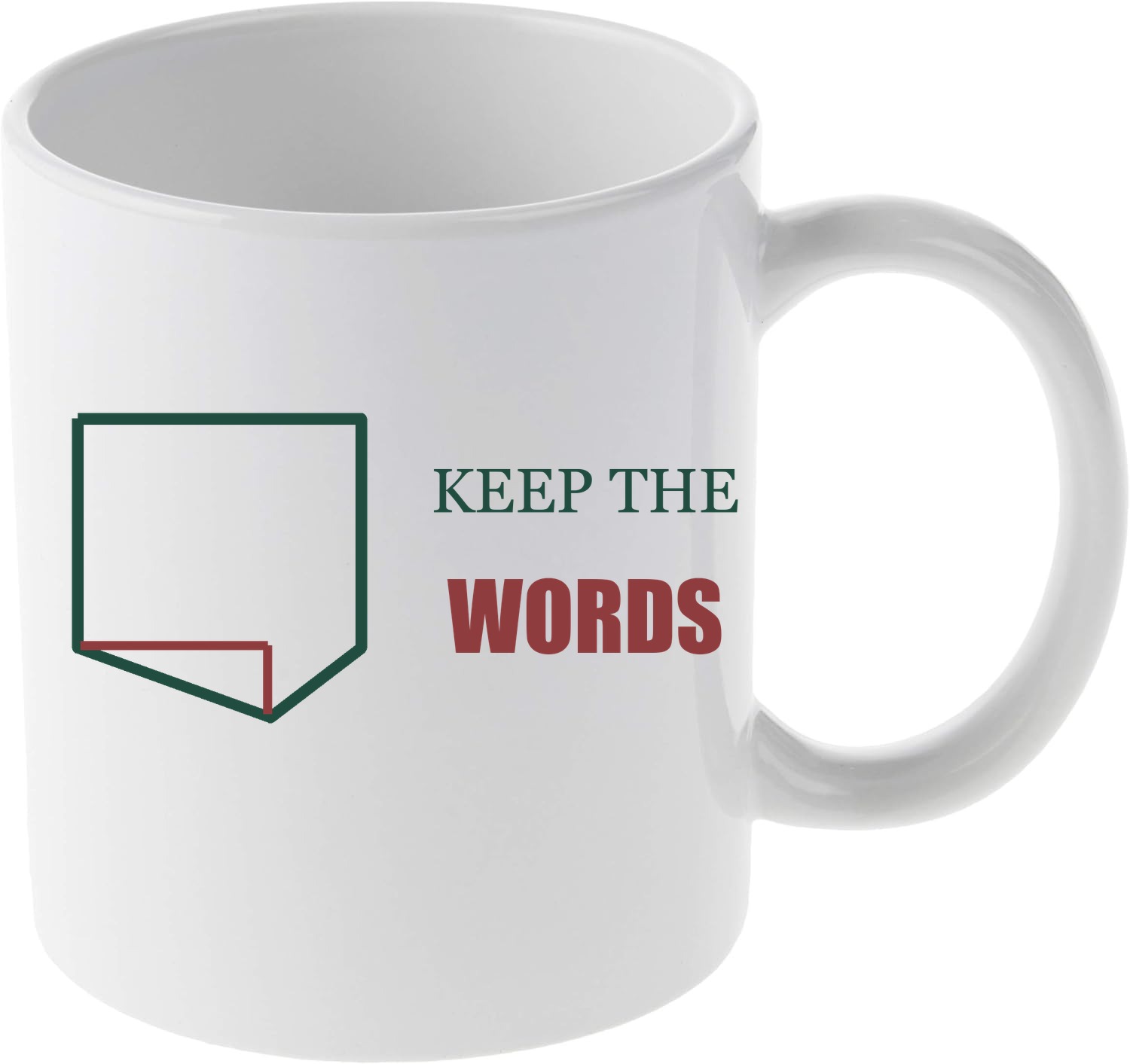 Keep the Words mug mockup