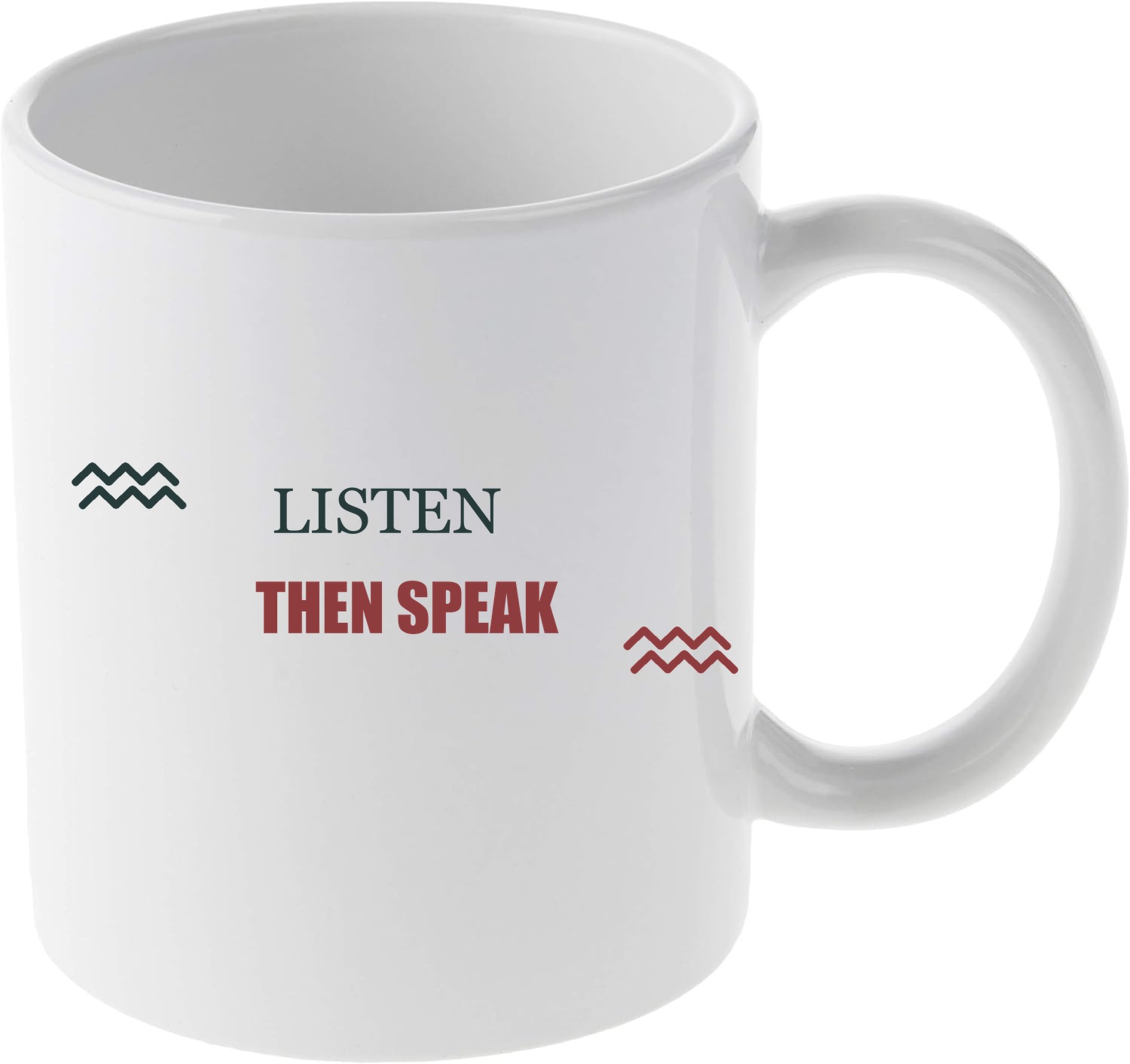Listen Then Speak mug mockup