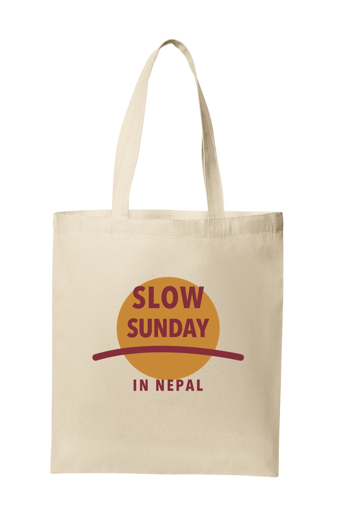 Slow Sunday in Nepal tote bag mockup