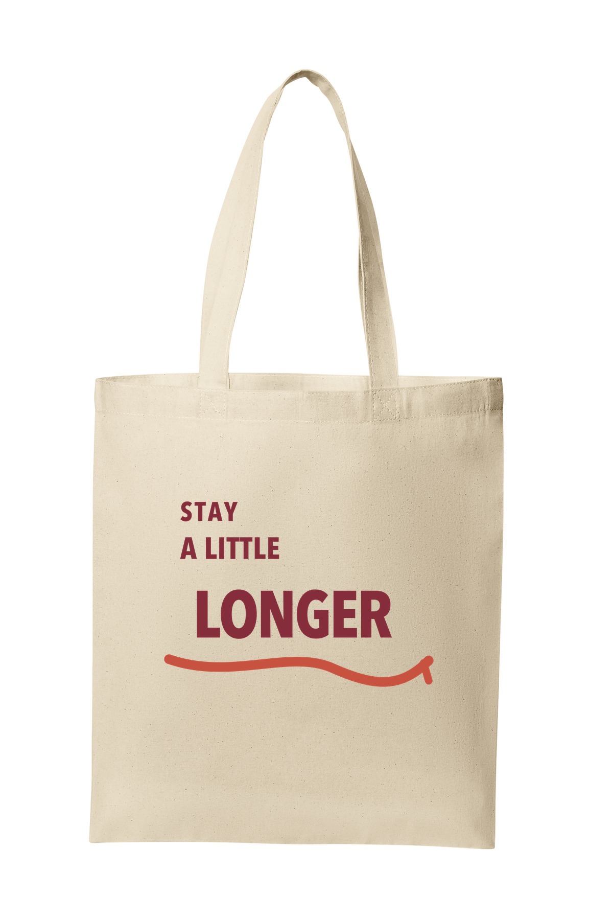 Stay a Little Longer tote bag mockup
