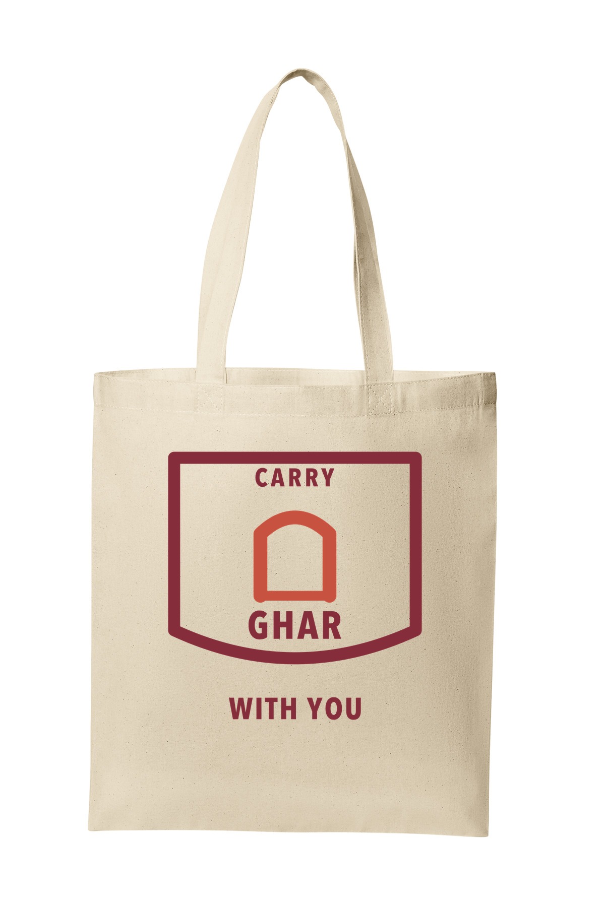 Carry Ghar With You tote bag mockup
