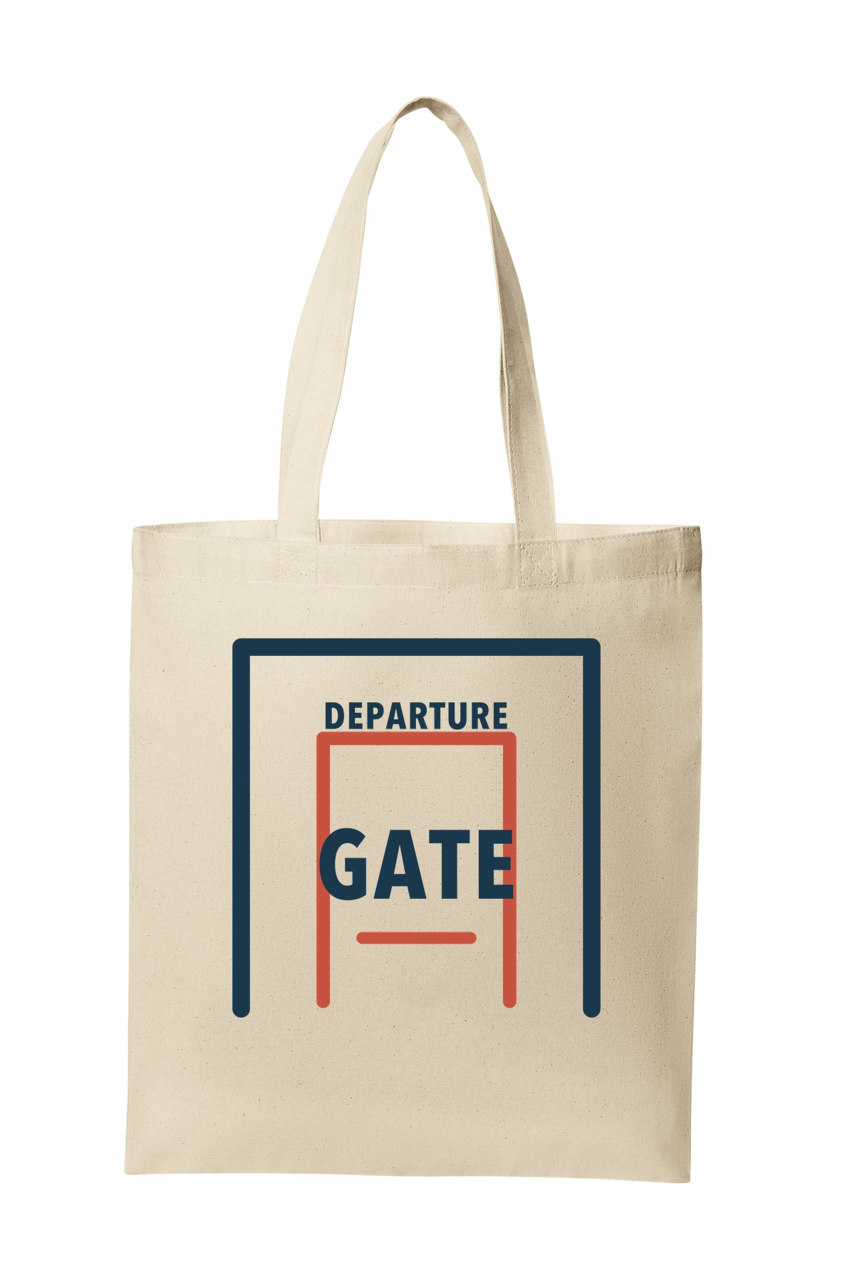 Departure Gate tote bag mockup