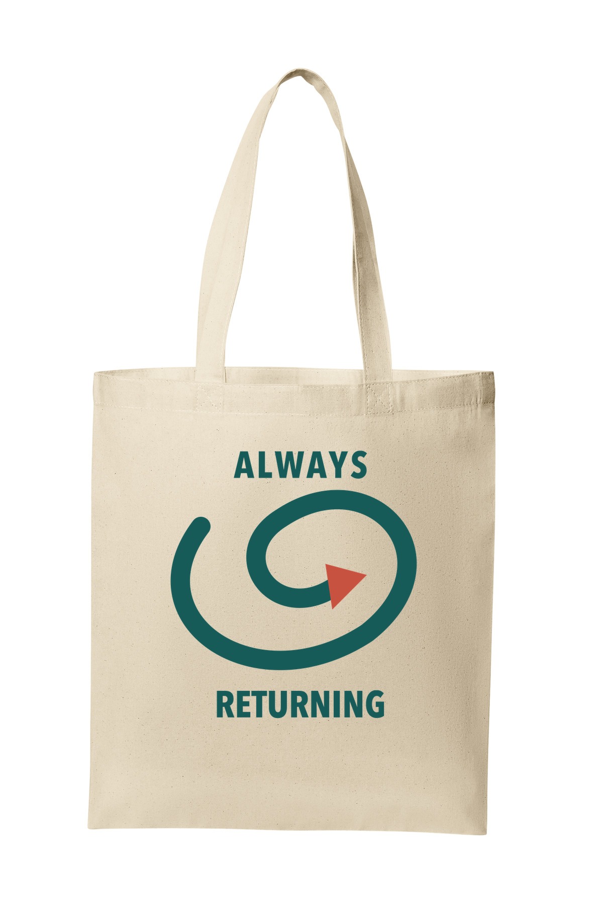 Always Returning tote bag mockup