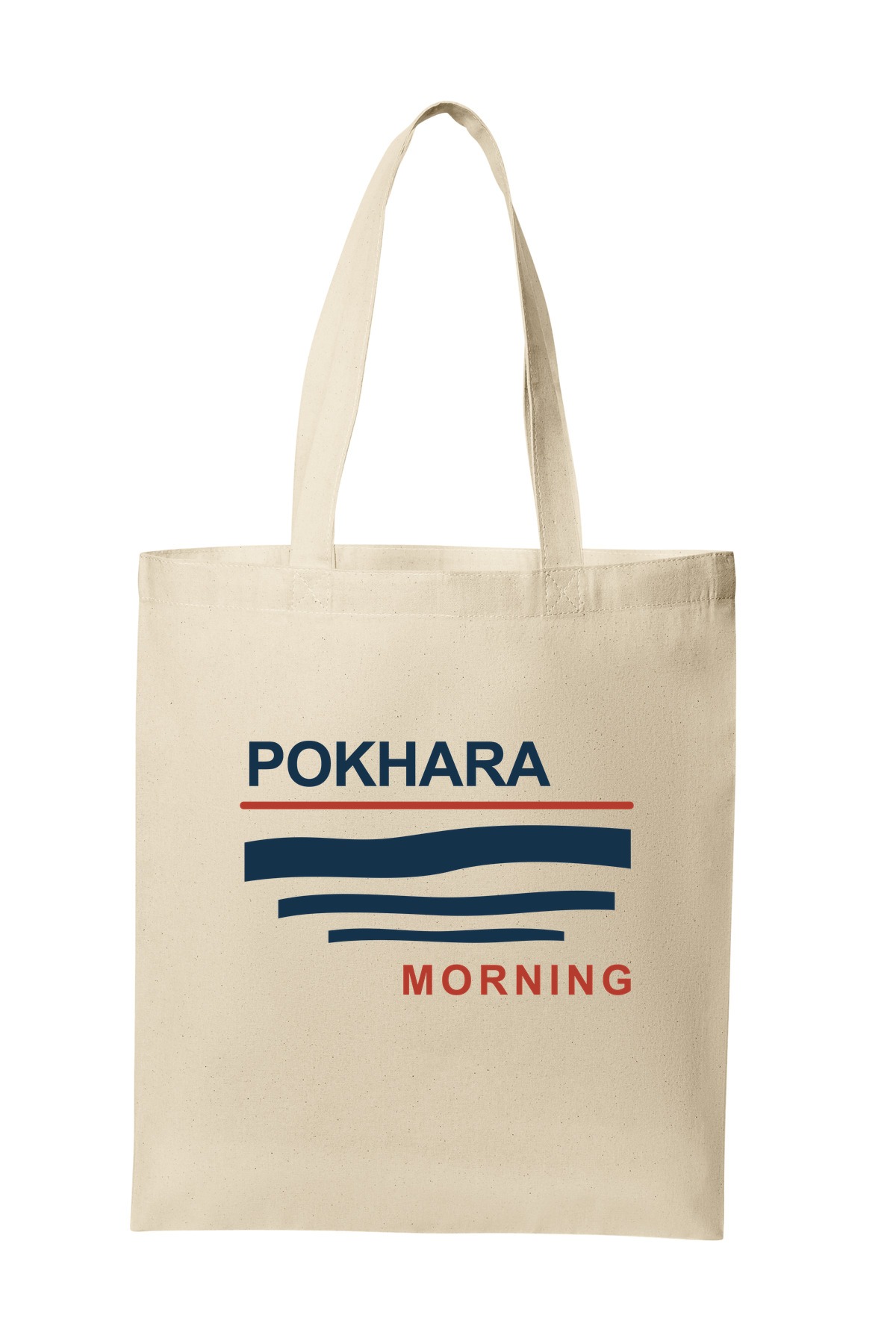 Pokhara Morning tote bag mockup
