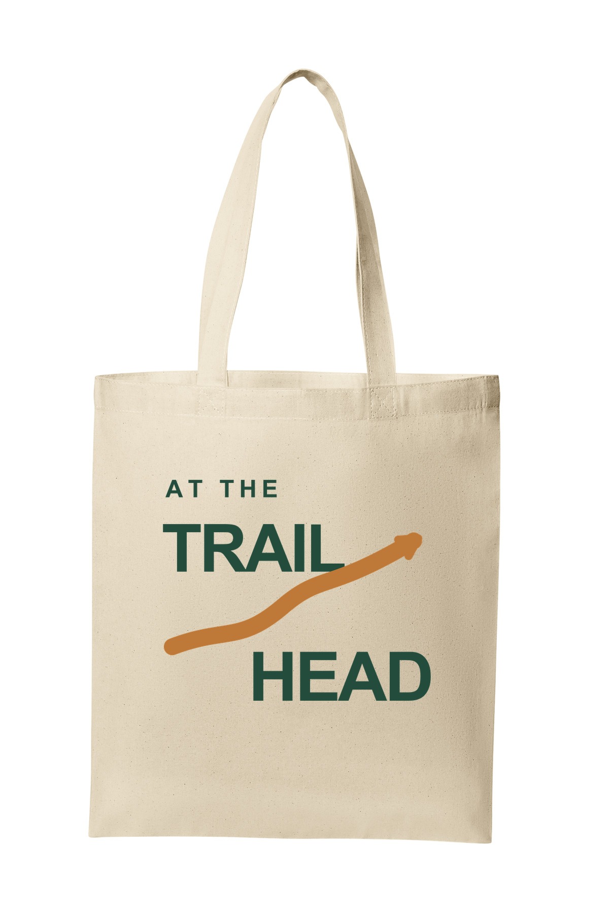 At the Trailhead tote bag mockup