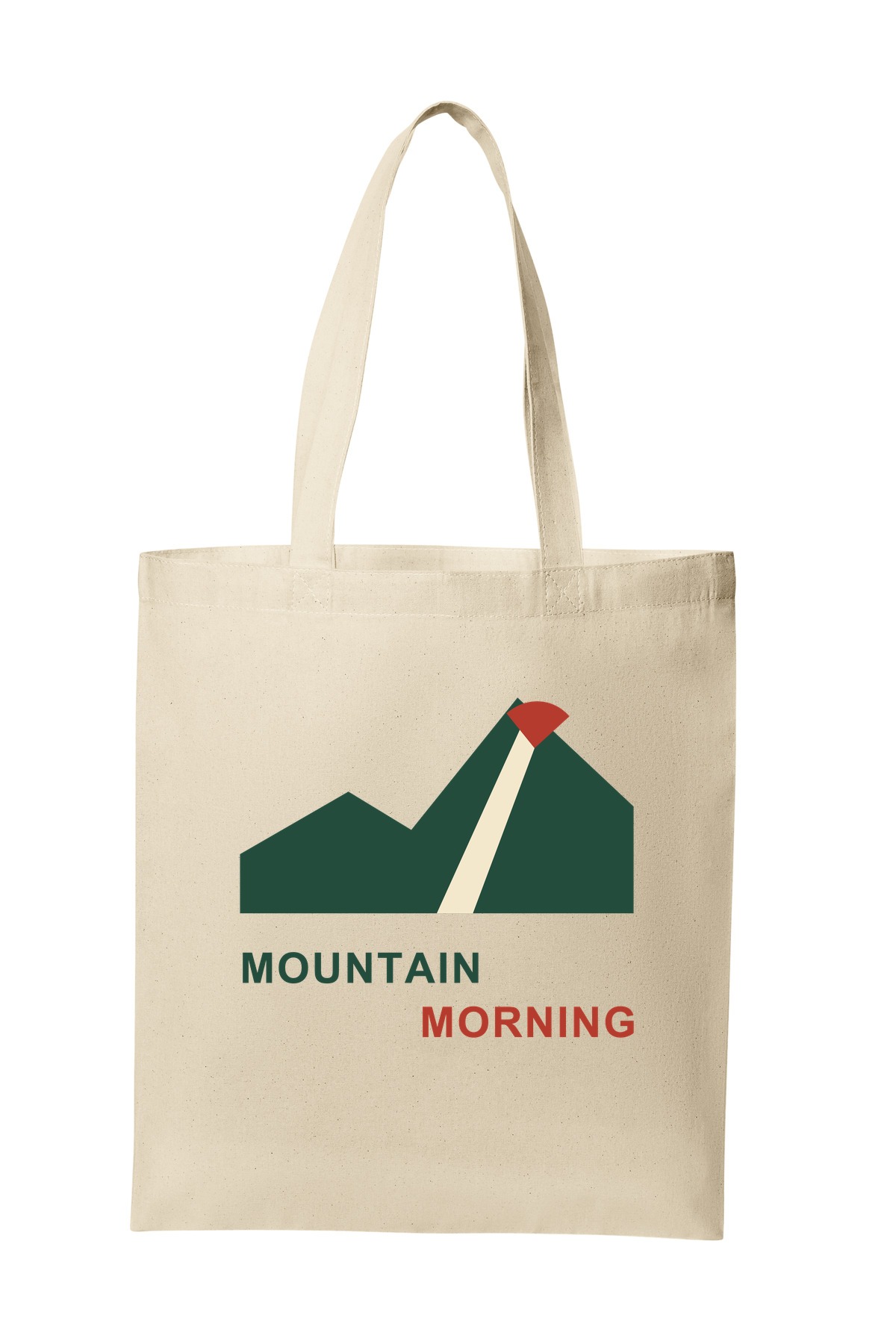 Mountain Morning tote bag mockup