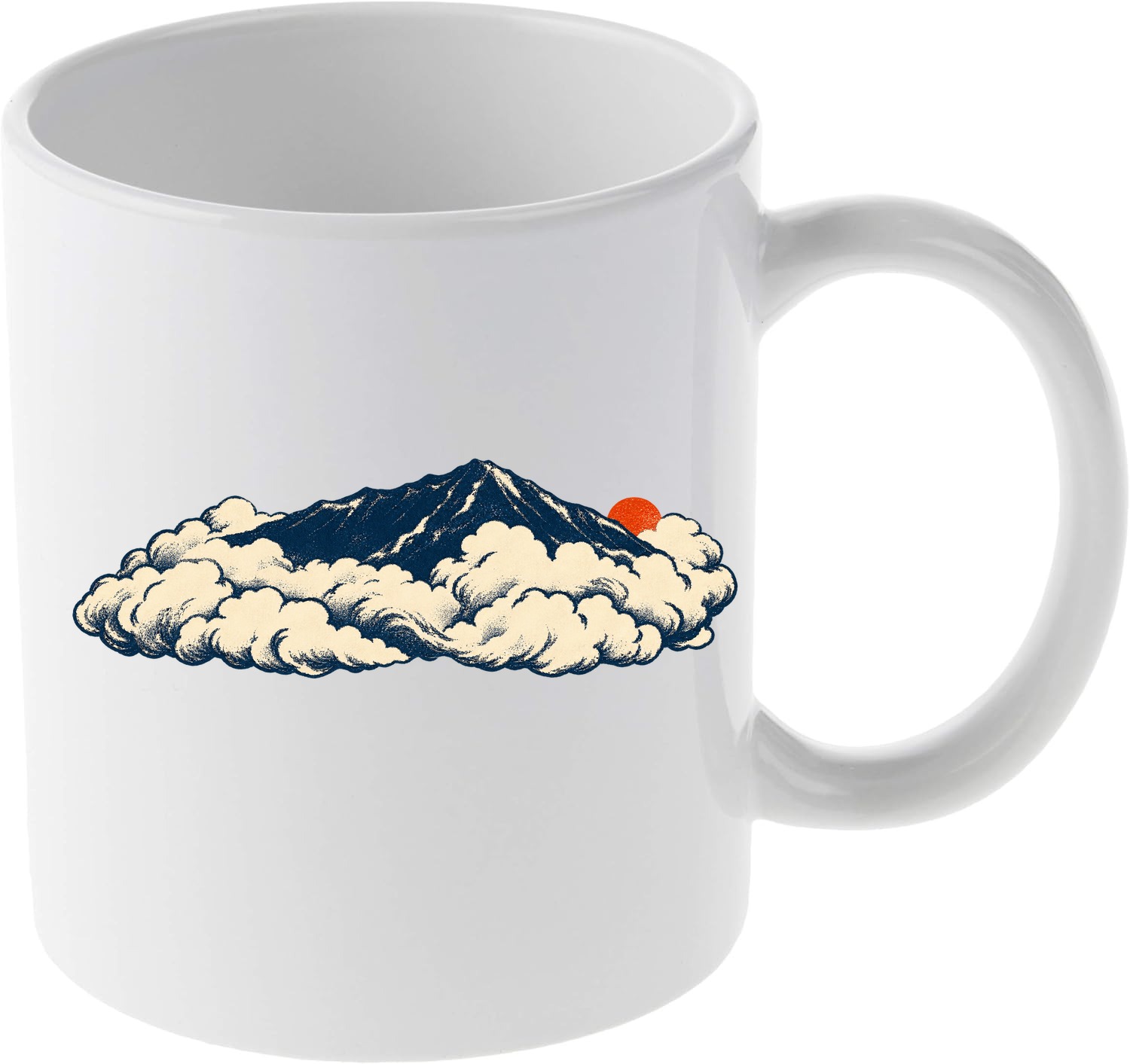 Above the Clouds mug mockup