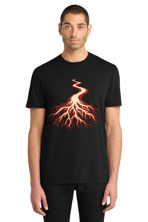 Roots in Motion t-shirt mockup