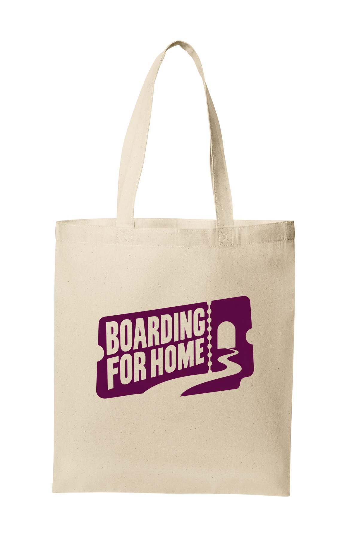 Boarding for Home tote bag mockup