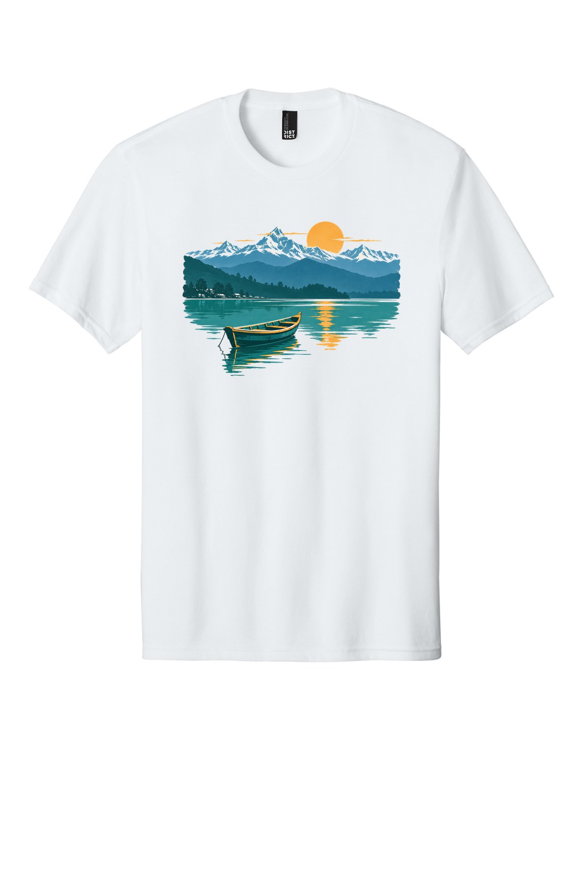 Pokhara Lake Morning t-shirt mockup