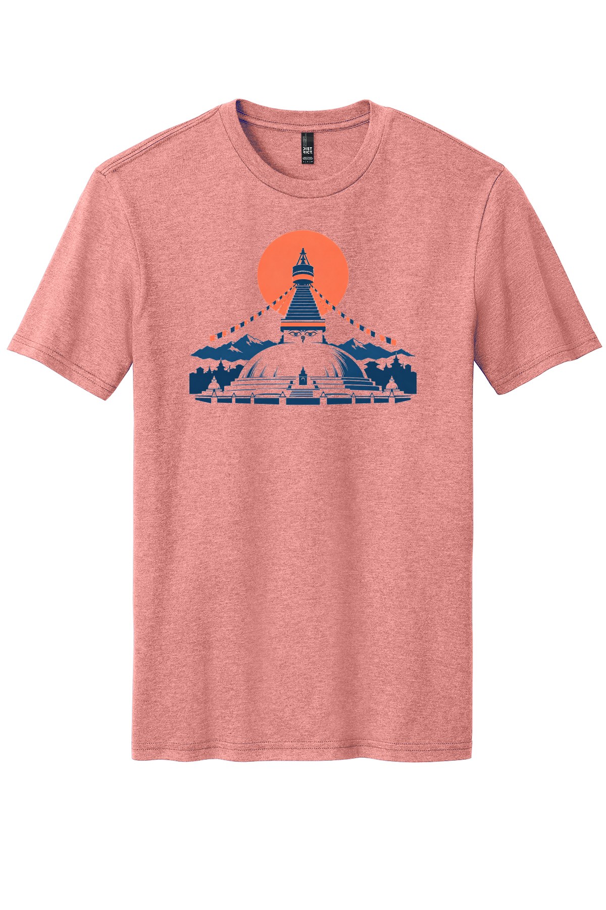 Boudha Sunrise on a Blush Frost flat T-shirt