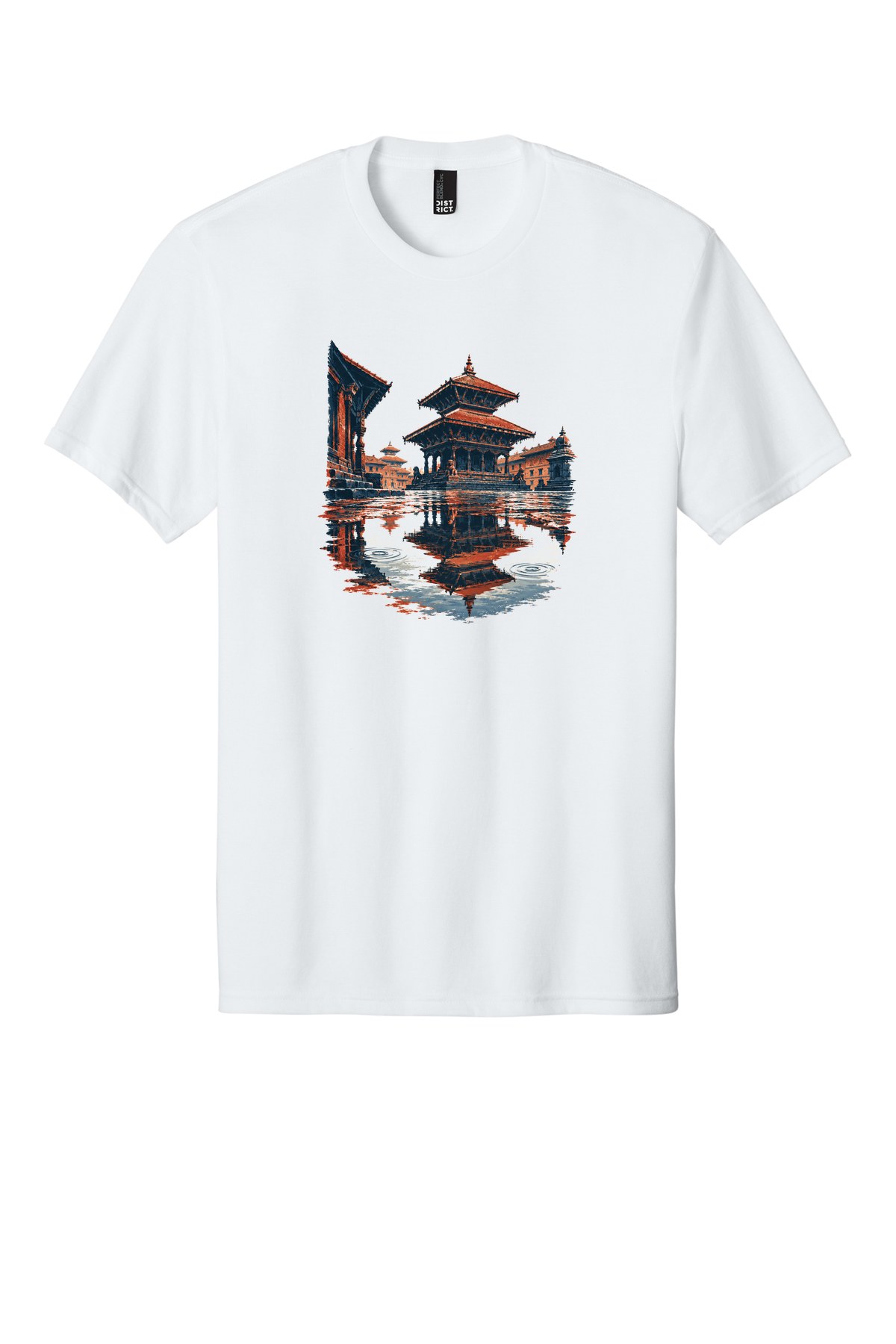 Patan Rain Reflection t-shirt mockup