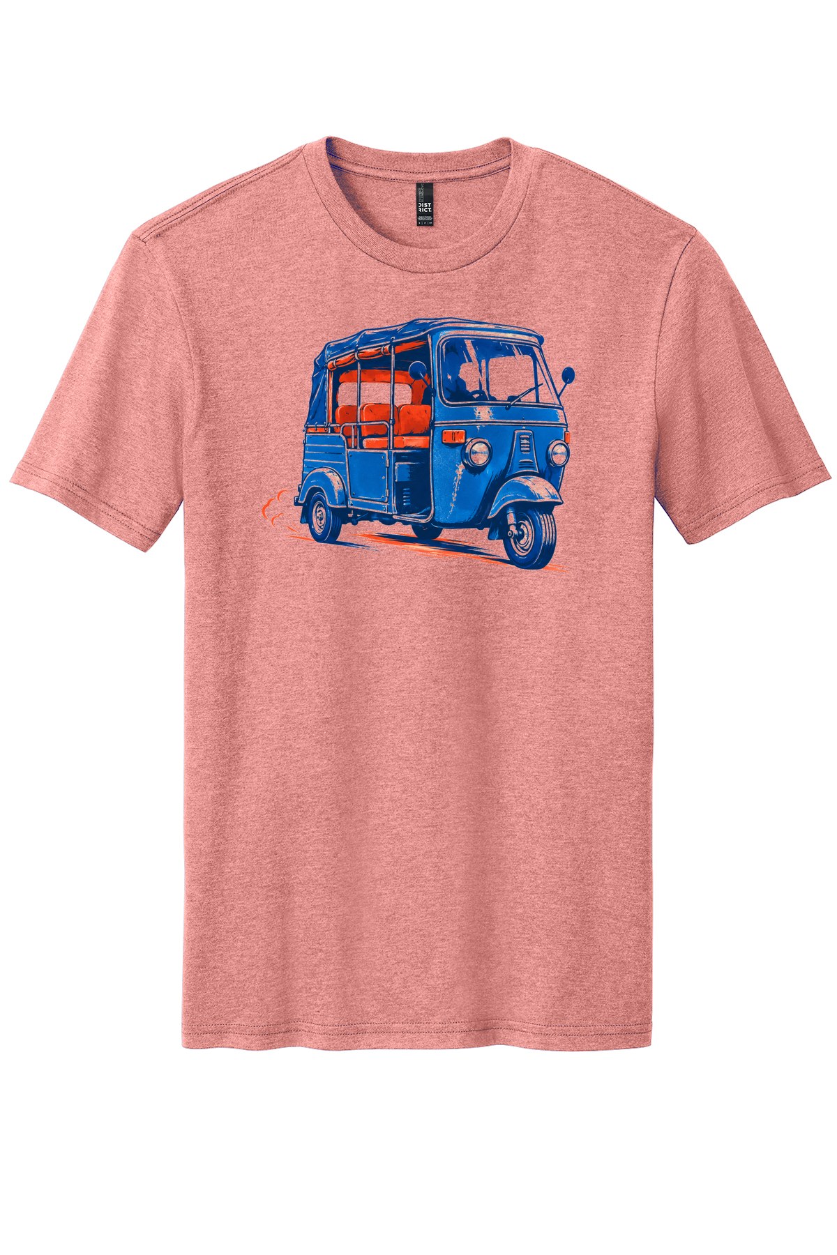 Kathmandu Blue Tempo on a Blush Frost flat T-shirt