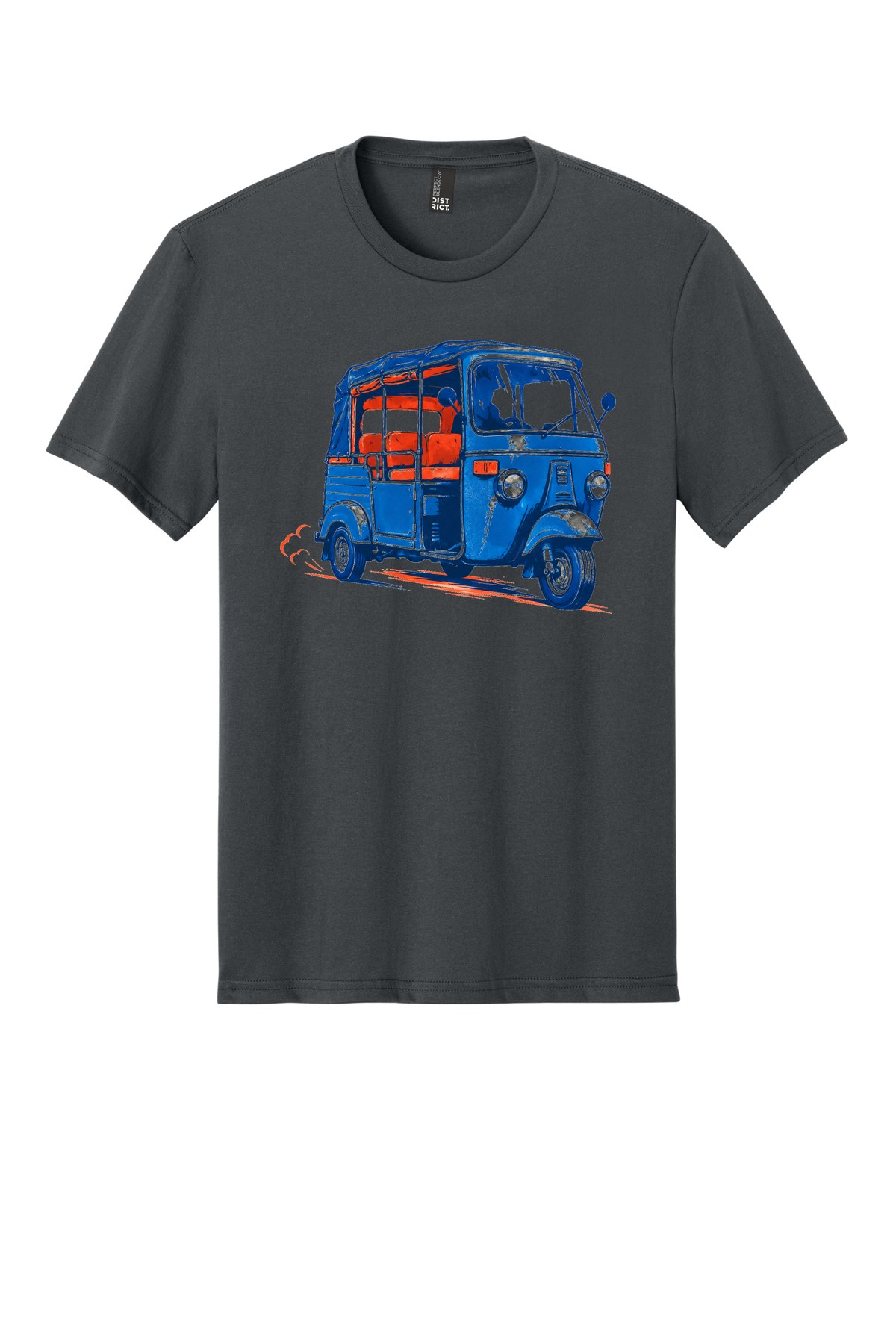 Kathmandu Blue Tempo on a Charcoal flat T-shirt