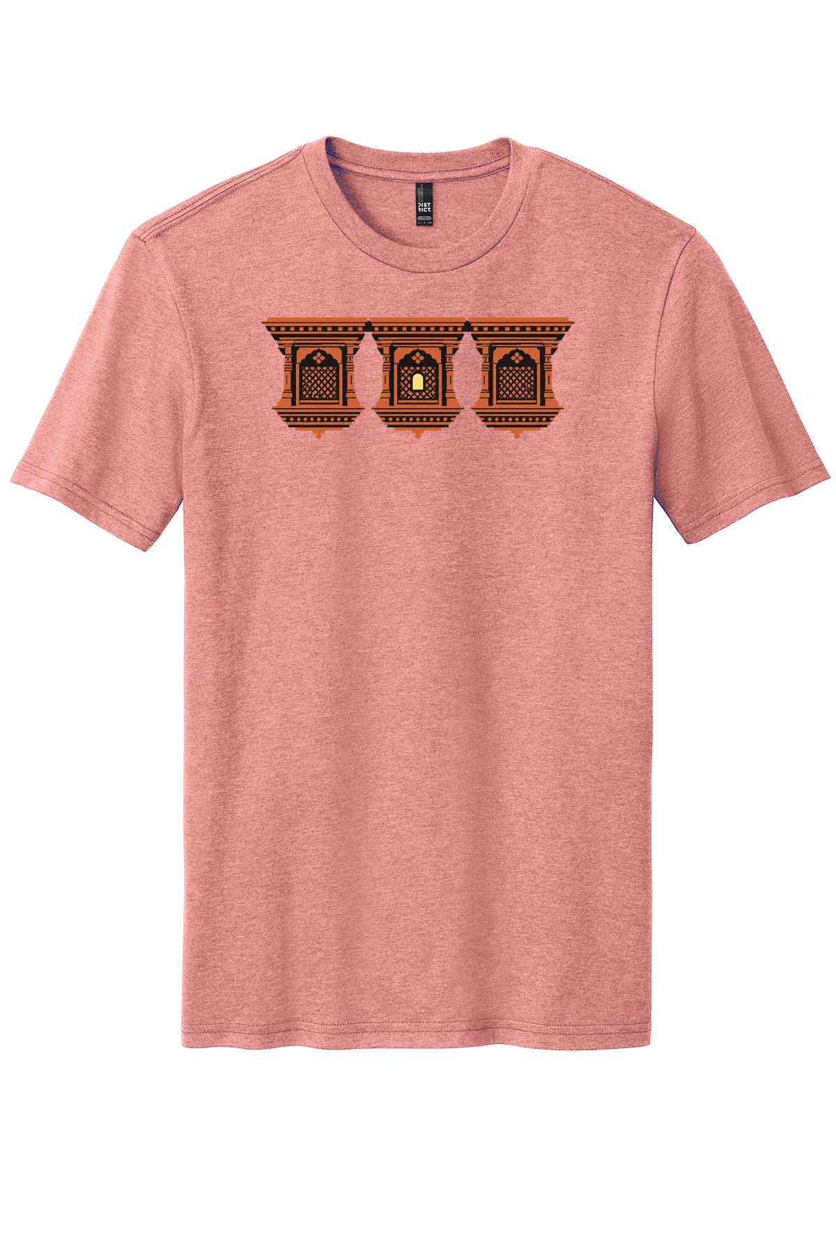 Bhaktapur Window Rhythm on a Blush Frost flat T-shirt