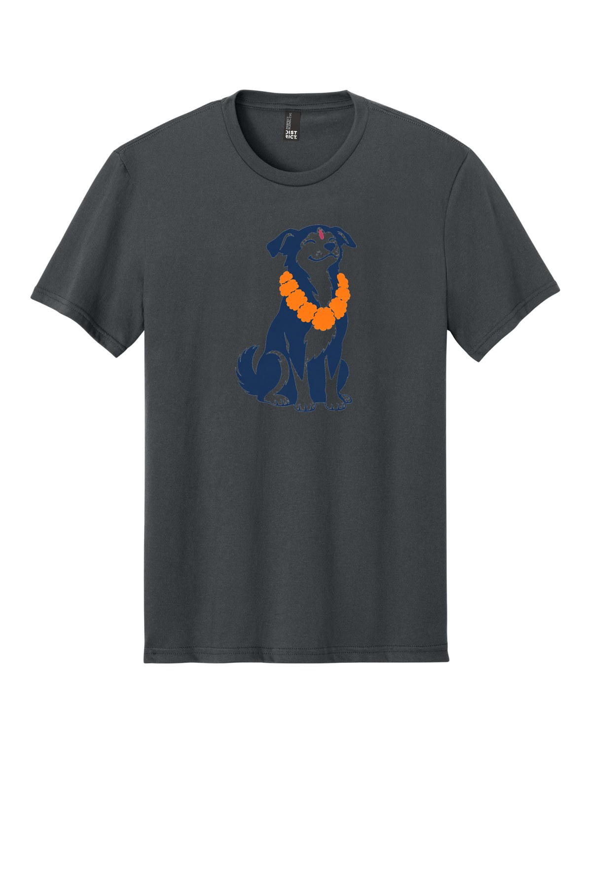 Kukur Tihar Companion on a Charcoal flat T-shirt