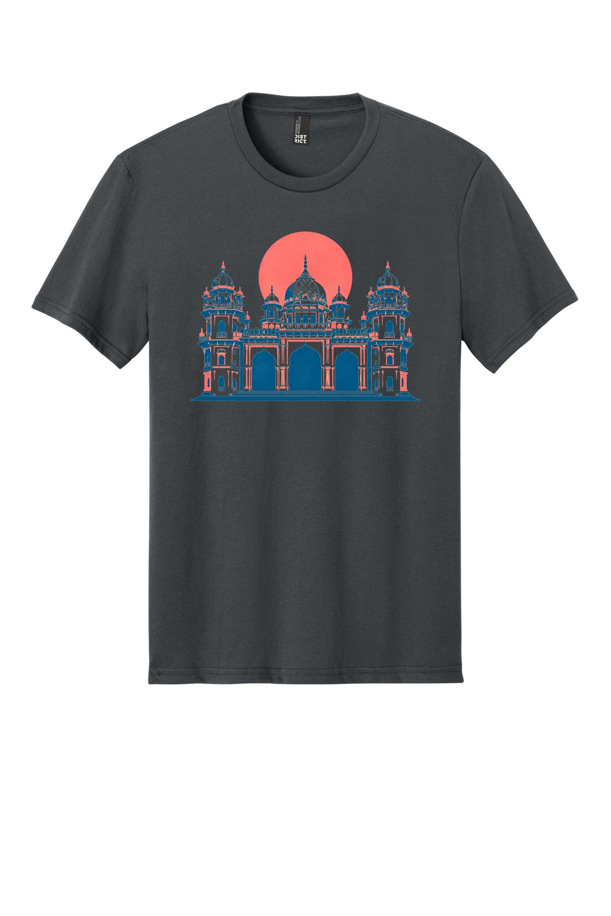 Janaki Mandir on a Charcoal flat T-shirt