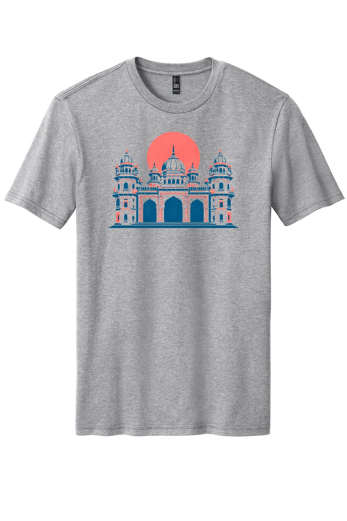 Janaki Mandir on a Light Heather Grey flat T-shirt