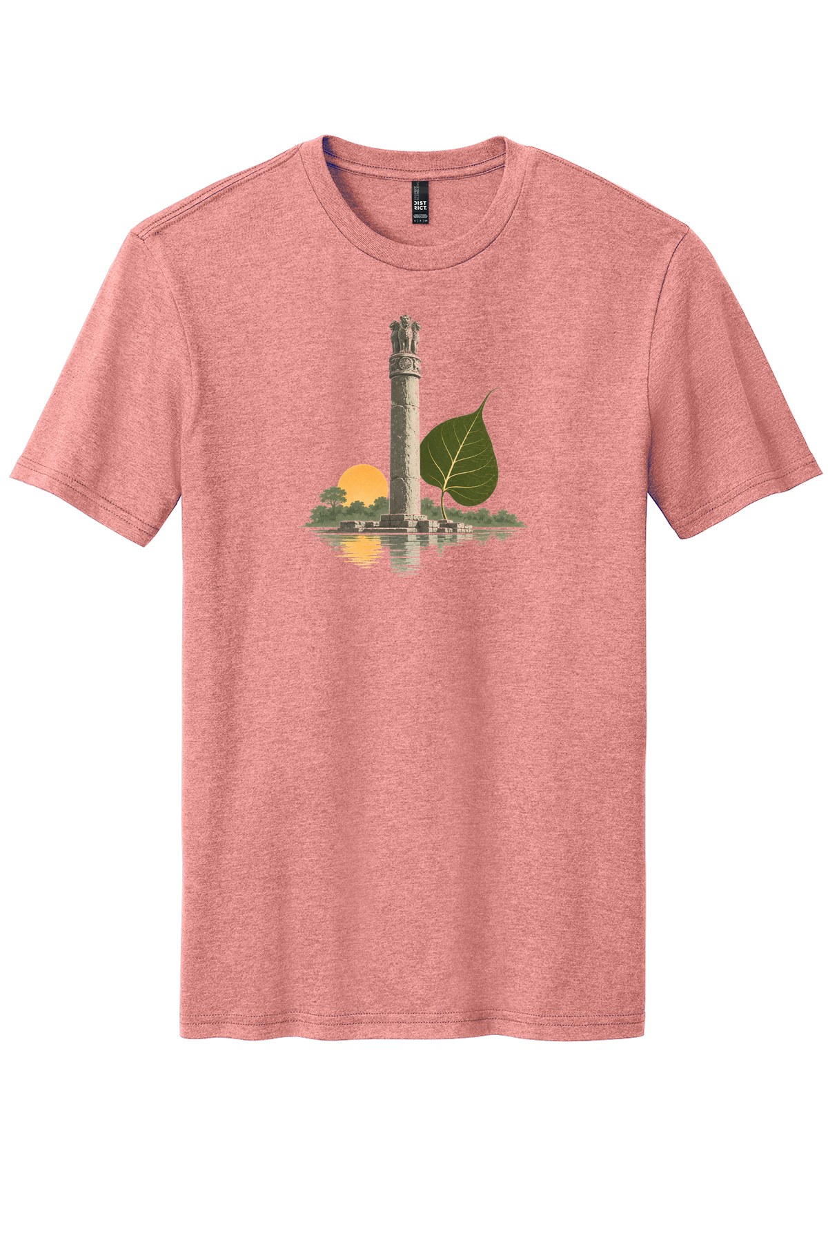 Lumbini Quiet on a Blush Frost flat T-shirt