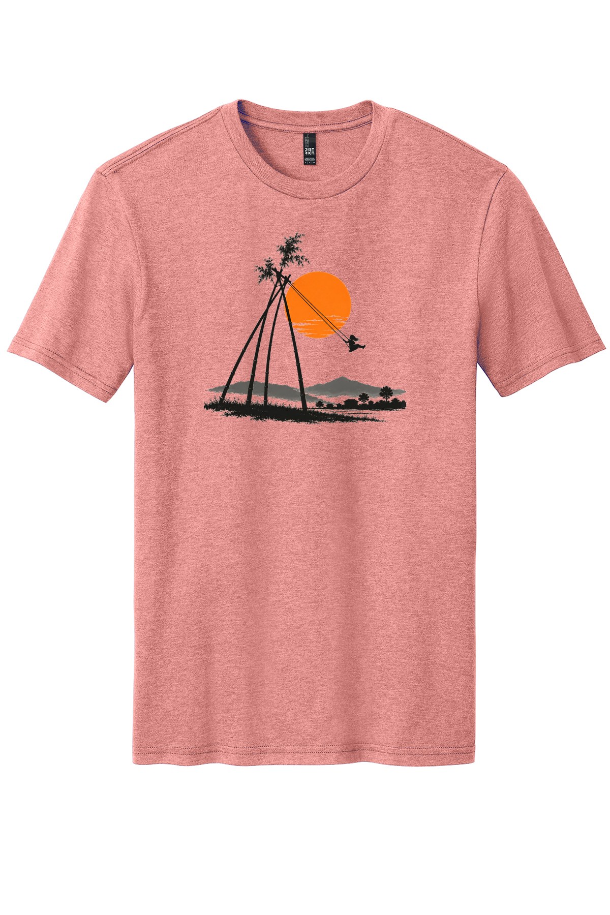 Dashain Bamboo Swing on a Blush Frost flat T-shirt