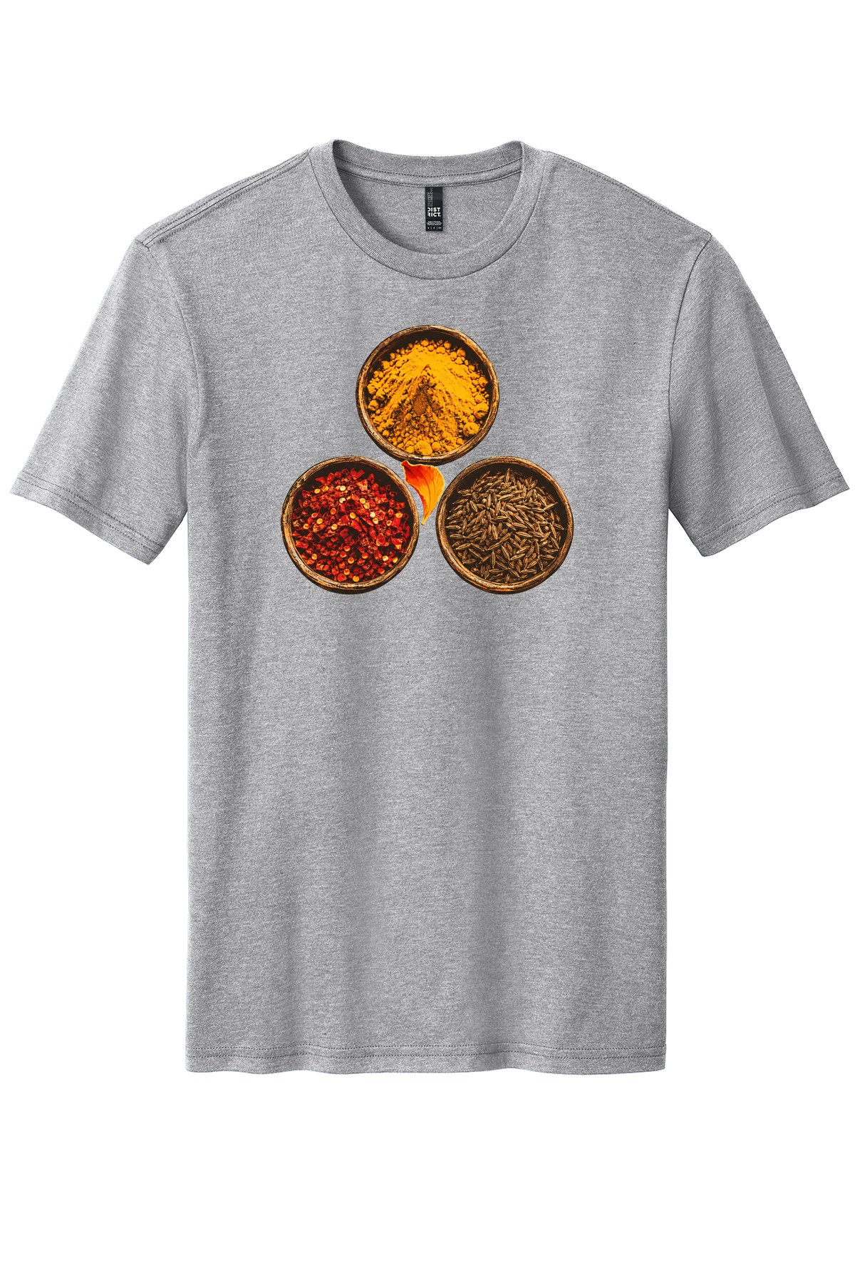 Asan Spice Morning on a Light Heather Grey flat T-shirt