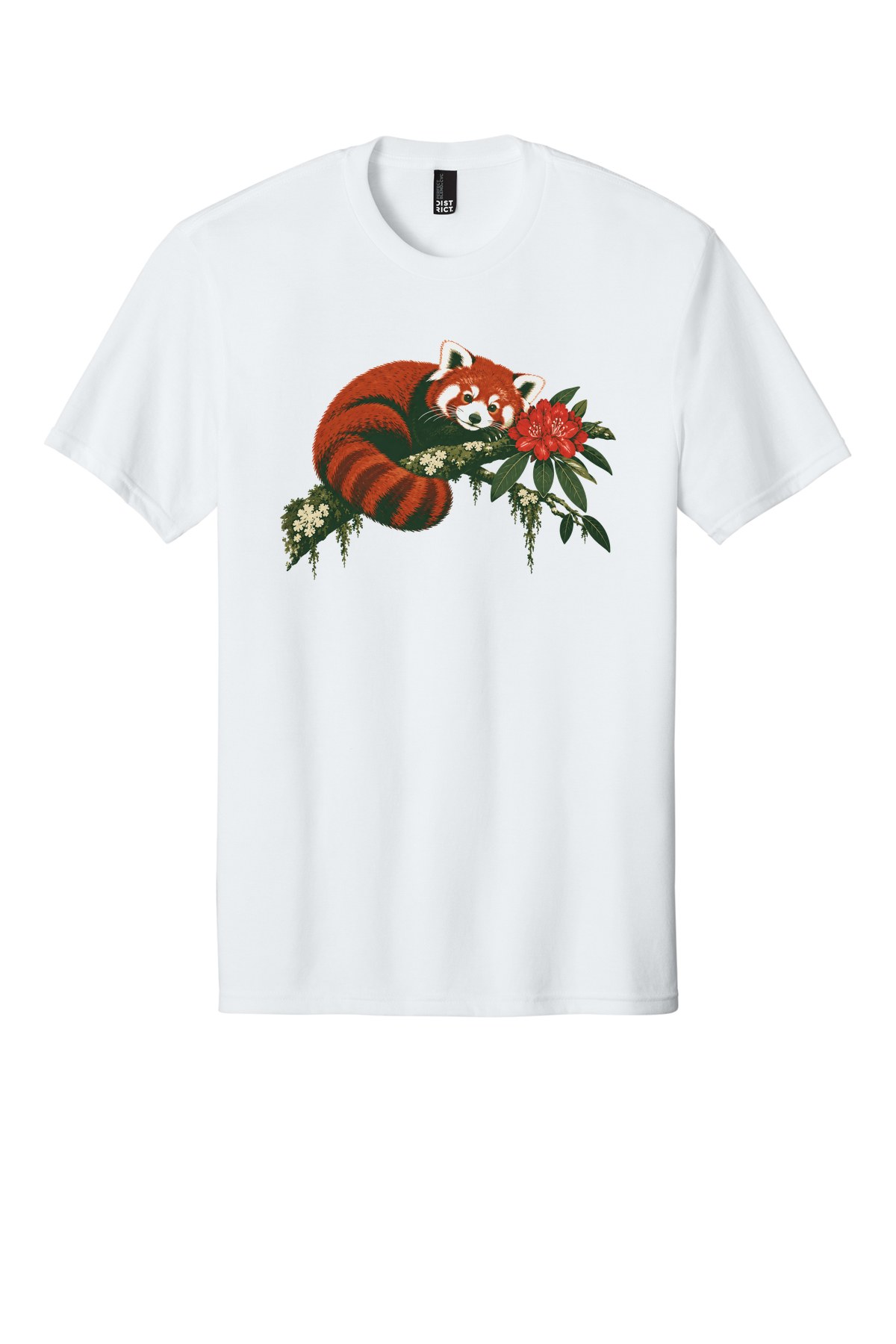 Red Panda in Rhododendron t-shirt mockup
