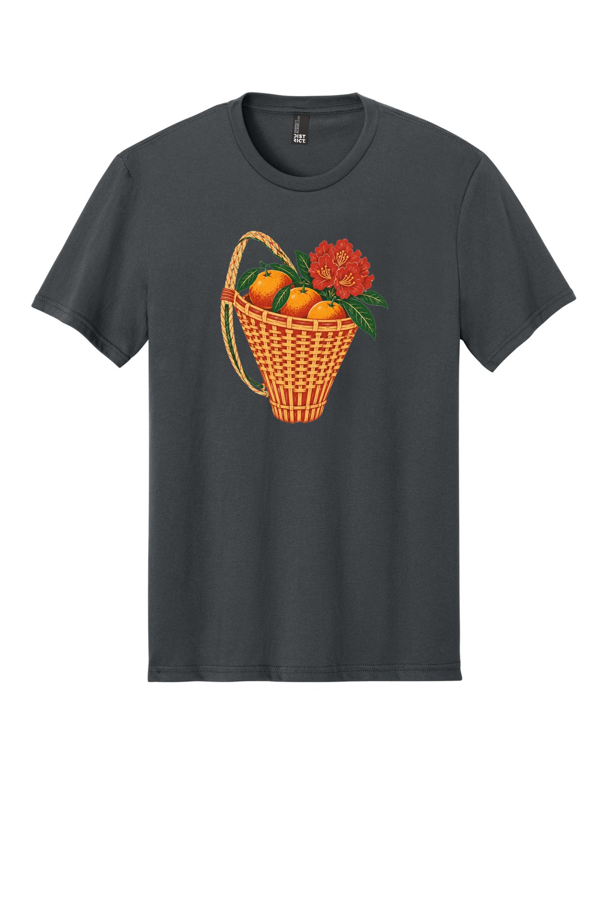 Doko Full of Home on a Charcoal flat T-shirt