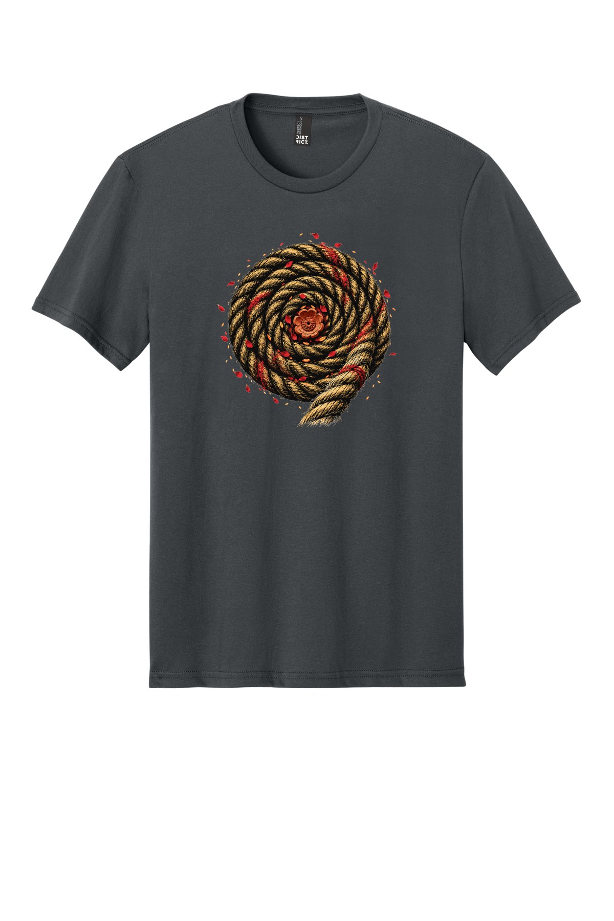 Bisket Jatra Rope on a Charcoal flat T-shirt