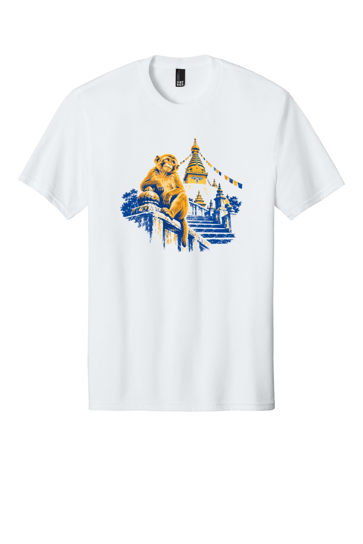 Swayambhu Stair Monkey t-shirt mockup