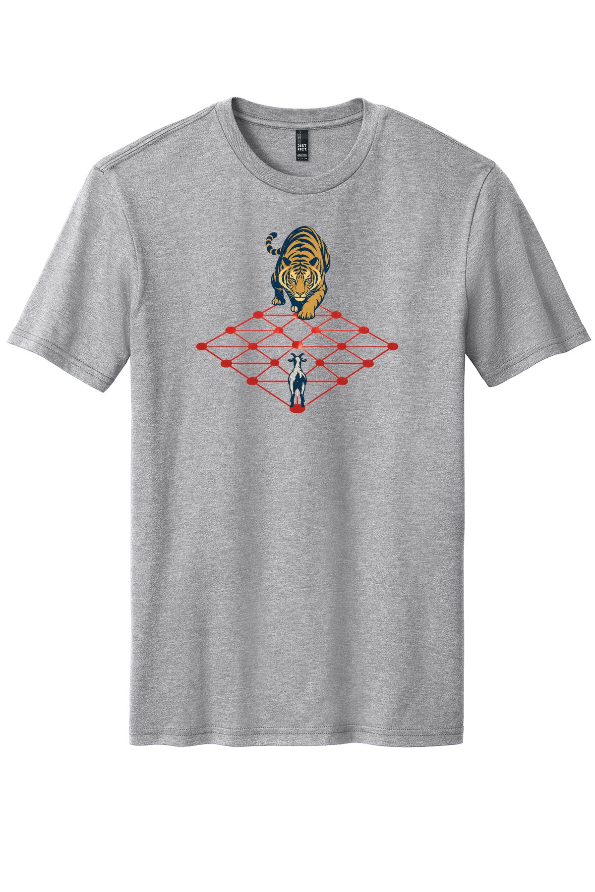 Bagh Chal Move on a Light Heather Grey flat T-shirt