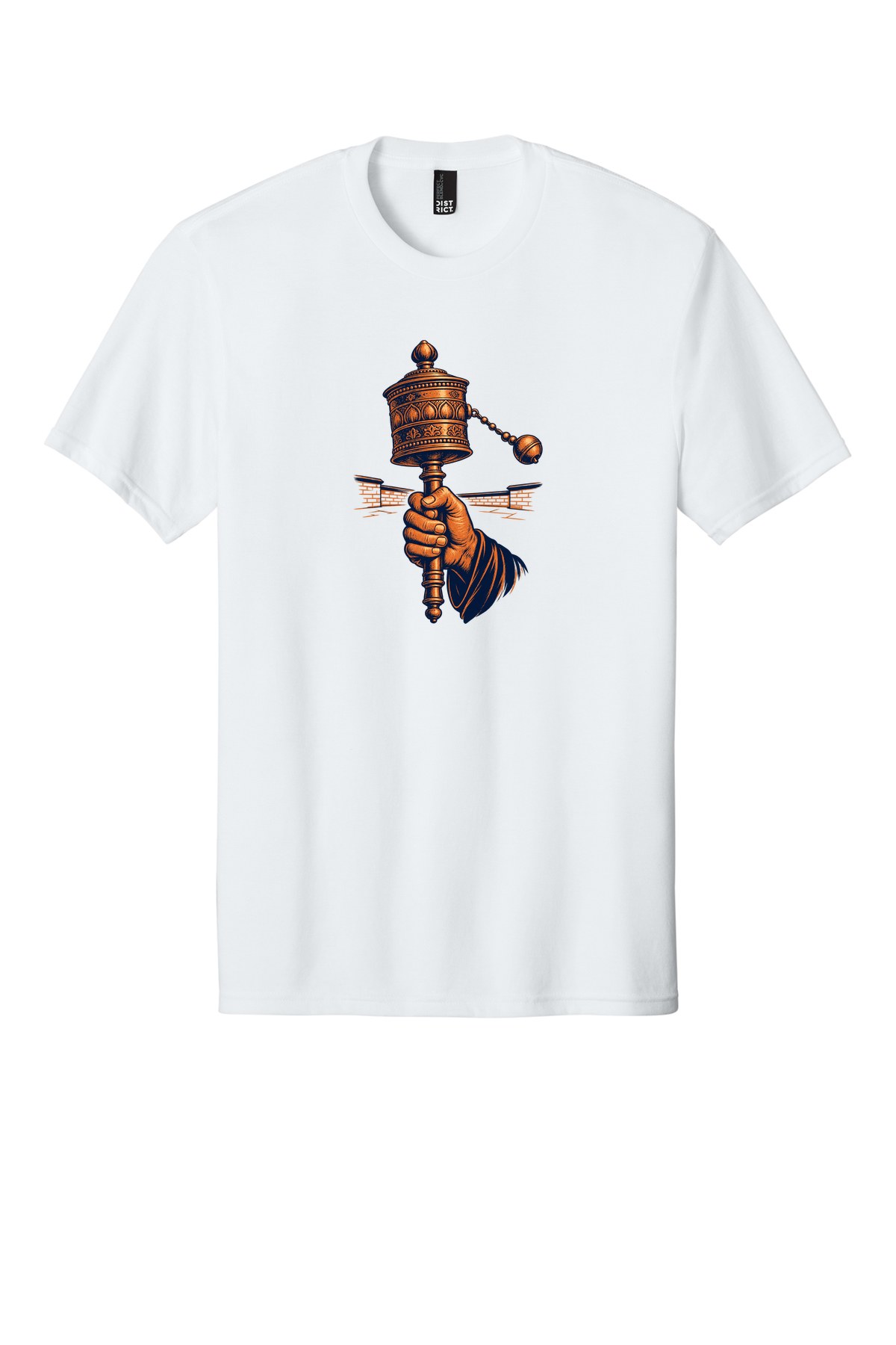 Courtyard Prayer Wheel t-shirt mockup